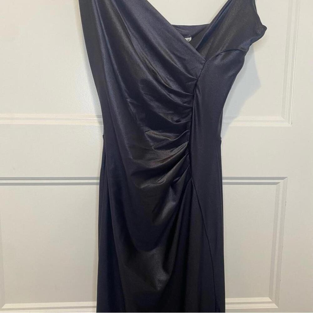 Chiara Boni La Petite Robe Marghetta Ruched Maxi Gown Black Sz US 2 (IT 38) NWT - Picture 4 of 9